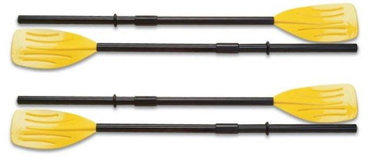 Intex 48" Paddles Plastic Ribbed French Oars Set for Inflatable Boat (2 Pairs)