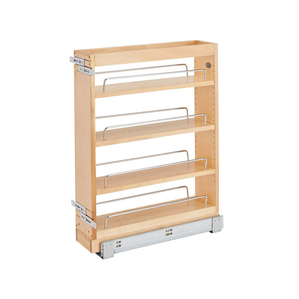 Rev-A-Shelf 5" Pullout Vanity Storage Organizer for Base Cabinets, 448-BC19-5C