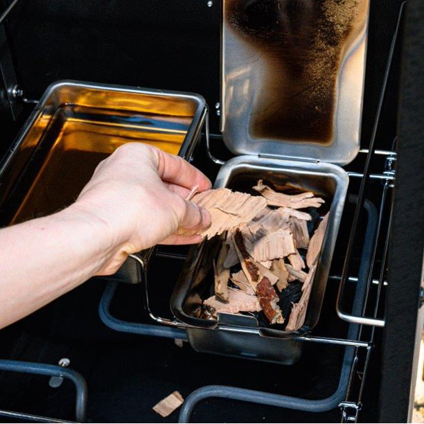 MB20077618 1050 Digital Charcoal Grill and Smoker Combo in Black