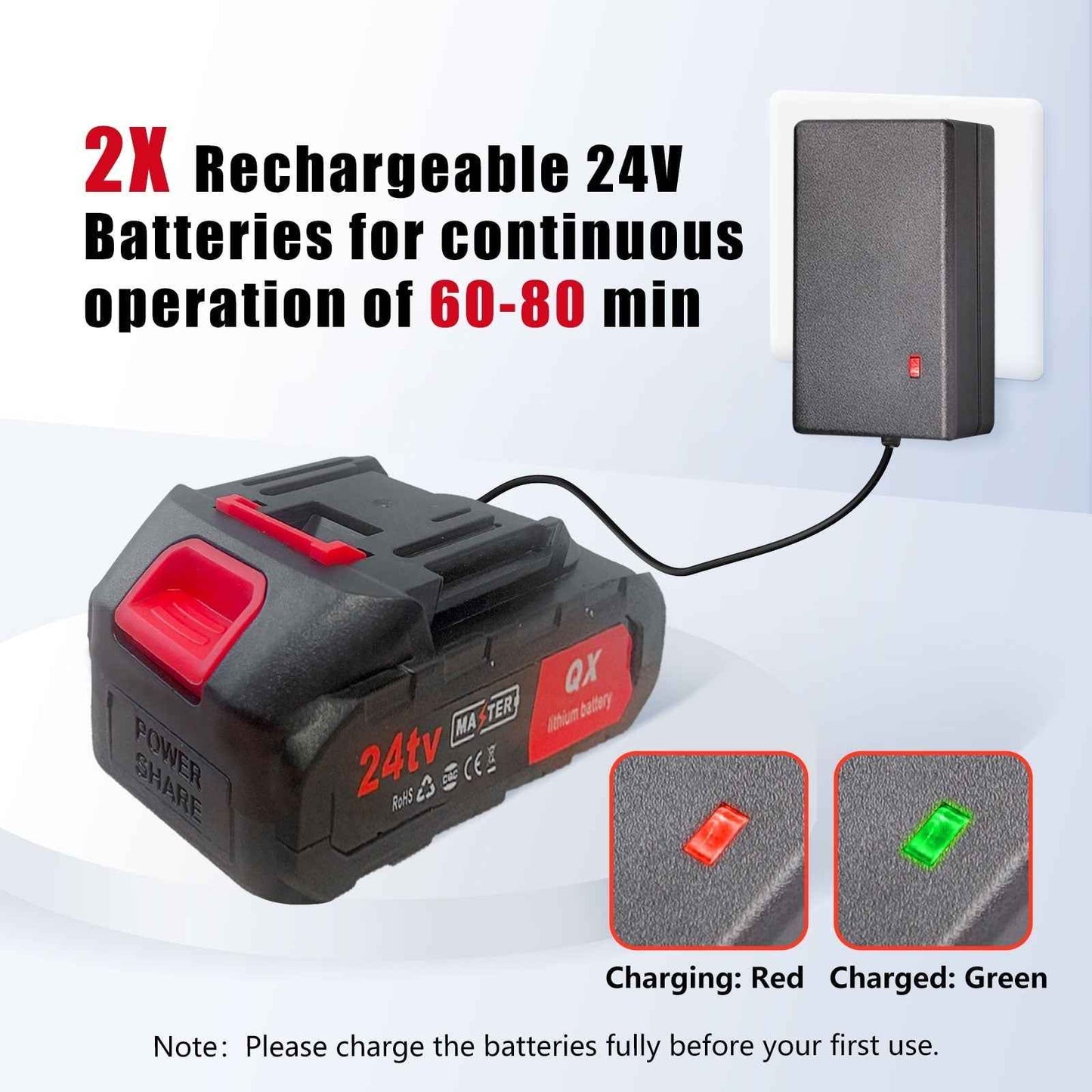 iToolMax 24V 3-in-1 Cordless String Trimmer, Adjustable Height