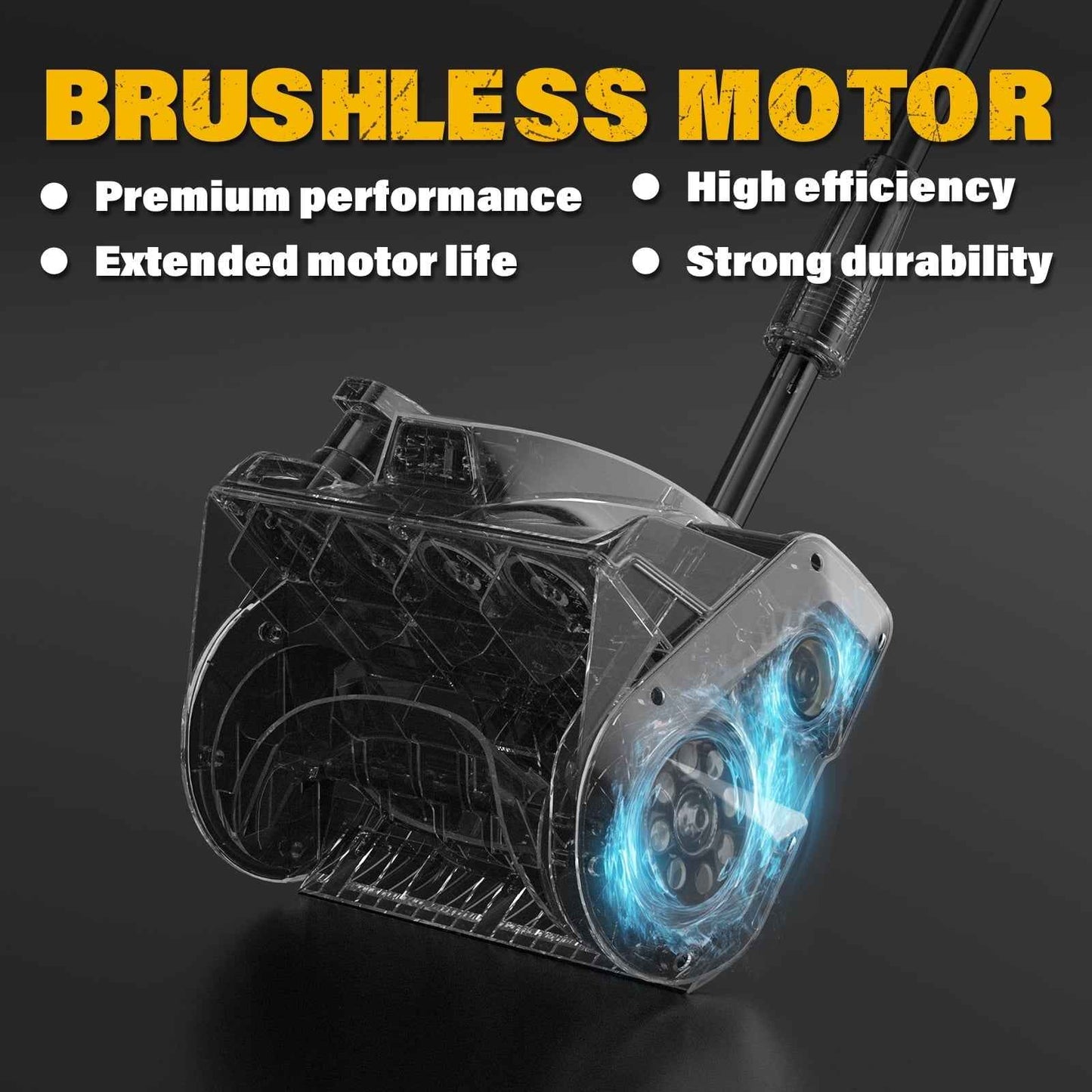 ZEGJAW Cordless Snow Shovel, 20V 12-Inch Electric Snow Shovel, Snow Blower Cordless with Directional Plate and Adjustable Front Handle (4-Ah Battery and Quick Charger Included)