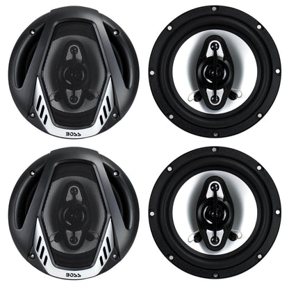BOSS Audio NX654 Onyx 6.5" 400W 4-Way Car Audio Coaxial Stereo Speakers, 2 Pair - Find Fresh Goods