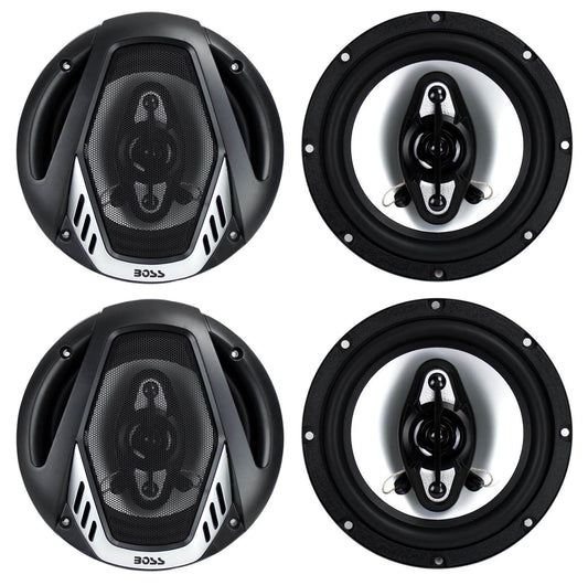 BOSS Audio NX654 Onyx 6.5" 400W 4-Way Car Audio Coaxial Stereo Speakers, 2 Pair - Find Fresh Goods