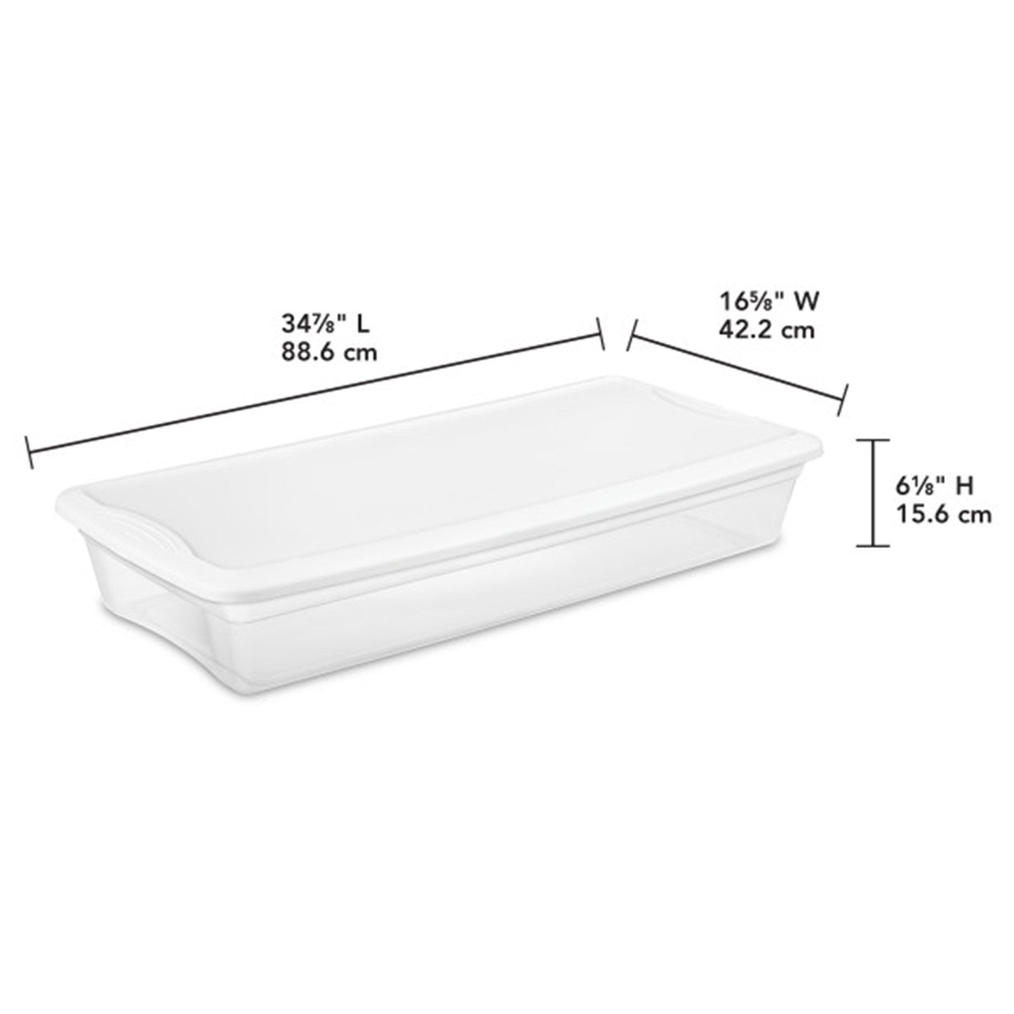 Sterilite 41 Quart Lightweight Storage Box Container with Lid, 6 Pack