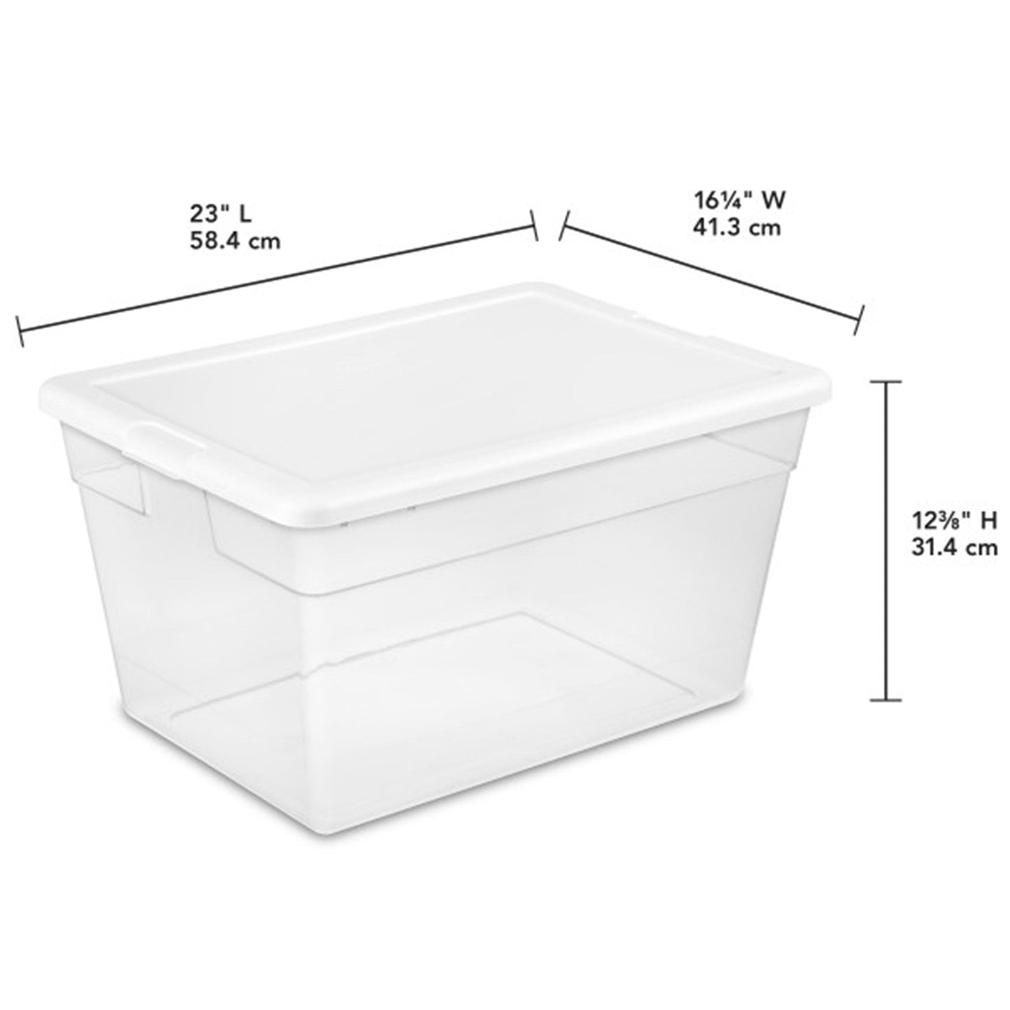 Sterilite 56 Quart Clear Plastic Storage Container with Latching Lid (8 Pack)