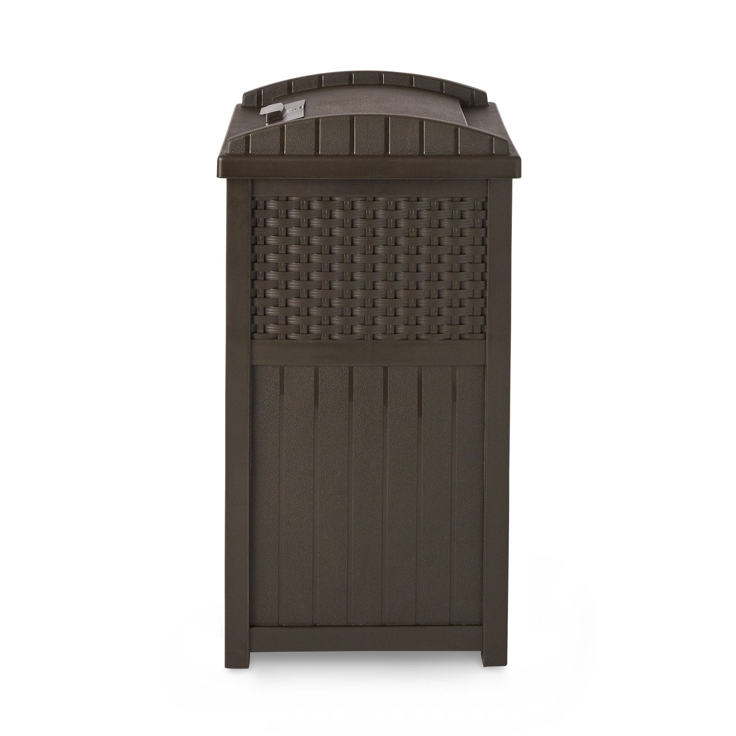 Suncast GHW1732 Trashcan Hideaway Outdoor 33 Gallon Garbage Waste Bin, Brown