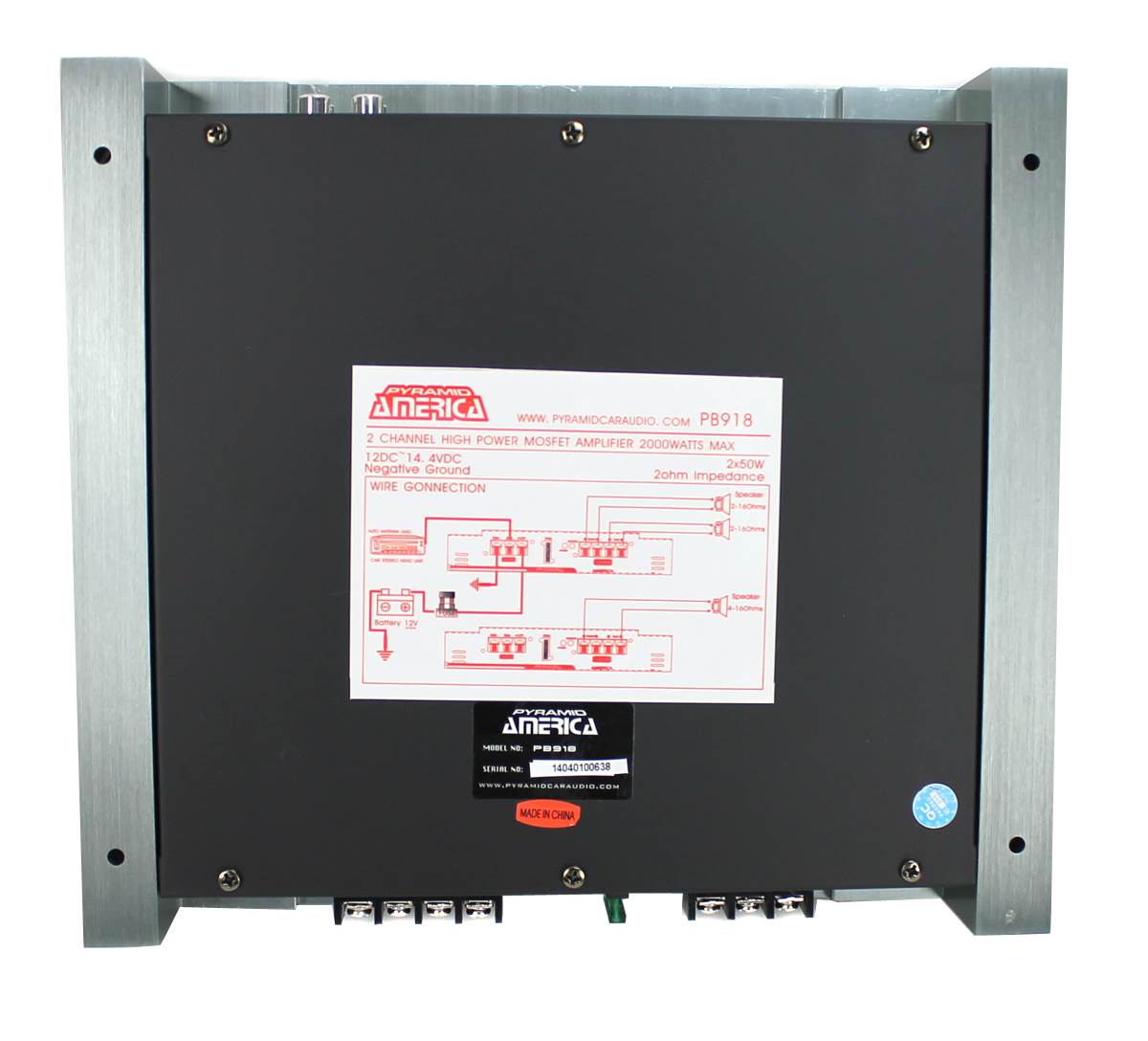 PYRAMID PB918 2000W 2 Channel Car Audio Amplifier and 8 Gauge Amplifier Kit - Find Fresh Goods