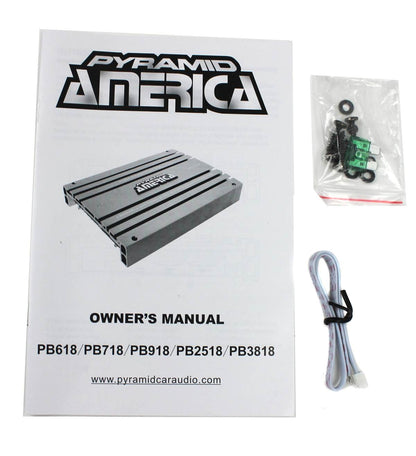 PYRAMID PB918 2000W 2 Channel Car Audio Amplifier and 8 Gauge Amplifier Kit - Find Fresh Goods