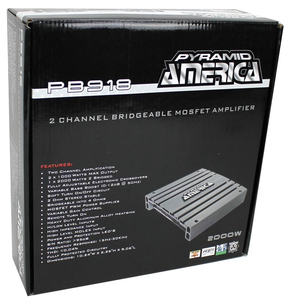 PYRAMID PB918 2000W 2 Channel Car Audio Amplifier and 8 Gauge Amplifier Kit - Find Fresh Goods