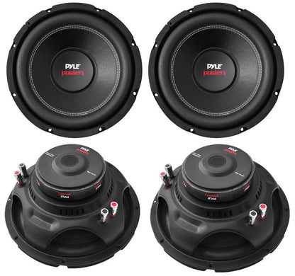 Pyle 12" 6400W 4-Ohm DVC Car Stereo Power Audio Subwoofer Set, 4pk | PLPW12D - Find Fresh Goods