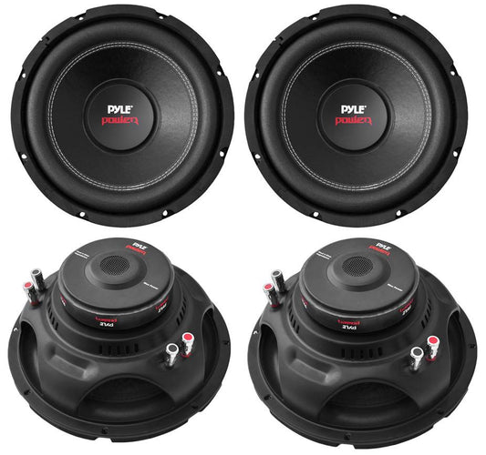 Pyle 12" 6400W 4-Ohm DVC Car Stereo Power Audio Subwoofer Set, 4pk | PLPW12D - Find Fresh Goods
