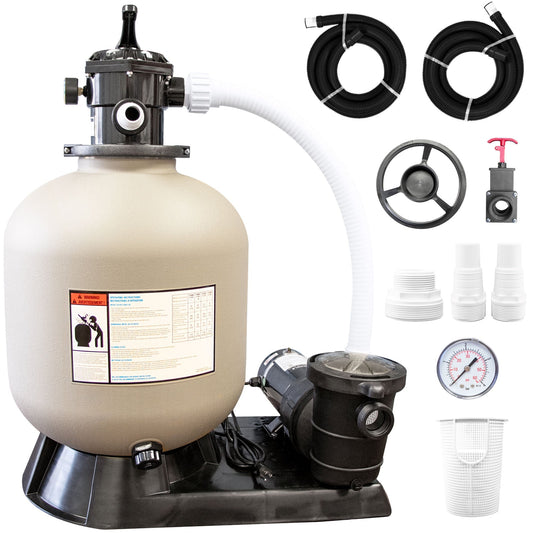 HYDROTOOLS by Swimline 19" Sand Filter Combo w/ Stand, 4500 GPH, 175lb Capacity
