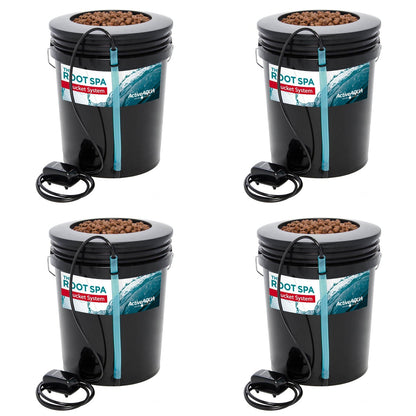 Active Aqua Root Spa 5 Gallon Hydroponic Bucket System Grow Kit (4 Pack)