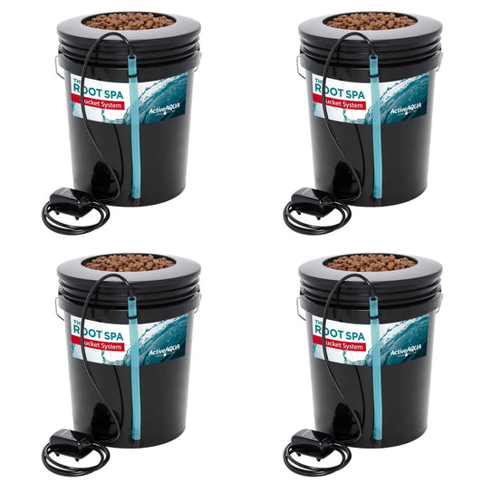 Active Aqua Root Spa 5 Gallon Hydroponic Bucket System Grow Kit (4 Pack)