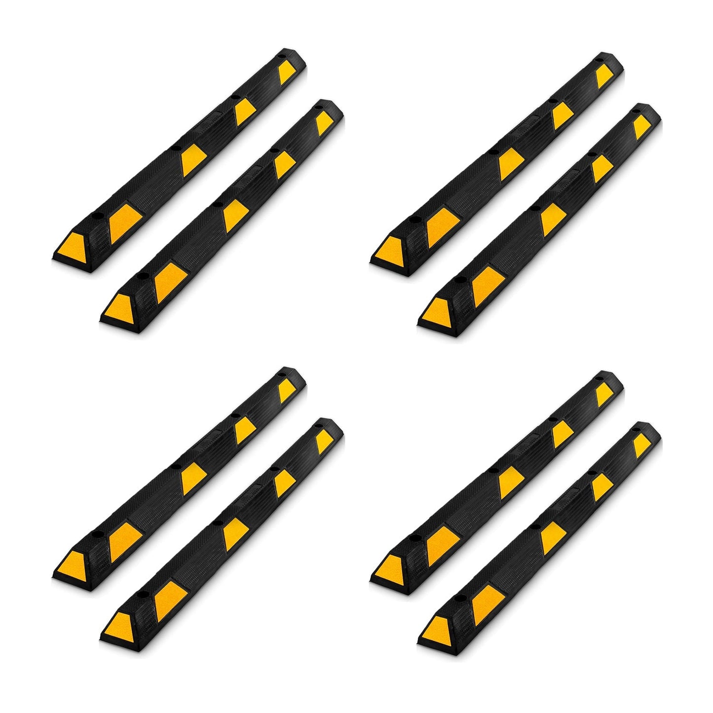 Pyle PCRSTP14 72" Car/Truck Vehicle Driveway Parking Wheel Stop Block (8 Pack) - Find Fresh Goods