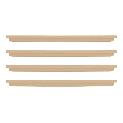HC Companies Venetian 23.5 In Rectangular Flower Box Saucers, Sandstone (4 Pack)