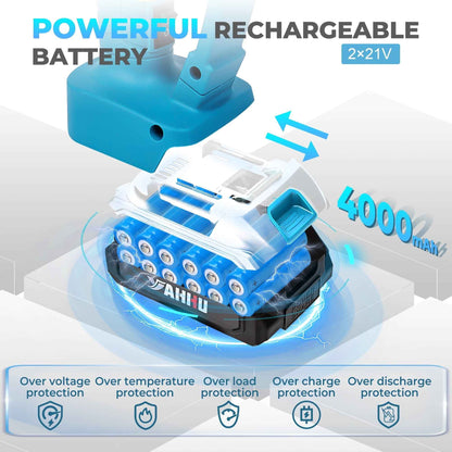 HOTREE 2 in 1 Cordless Pole Saw, 6-inch Pole Chainsaw Mini Handheld Chainsaw, 15 ft Extension Pole Saw for Effortless Tree Trimming