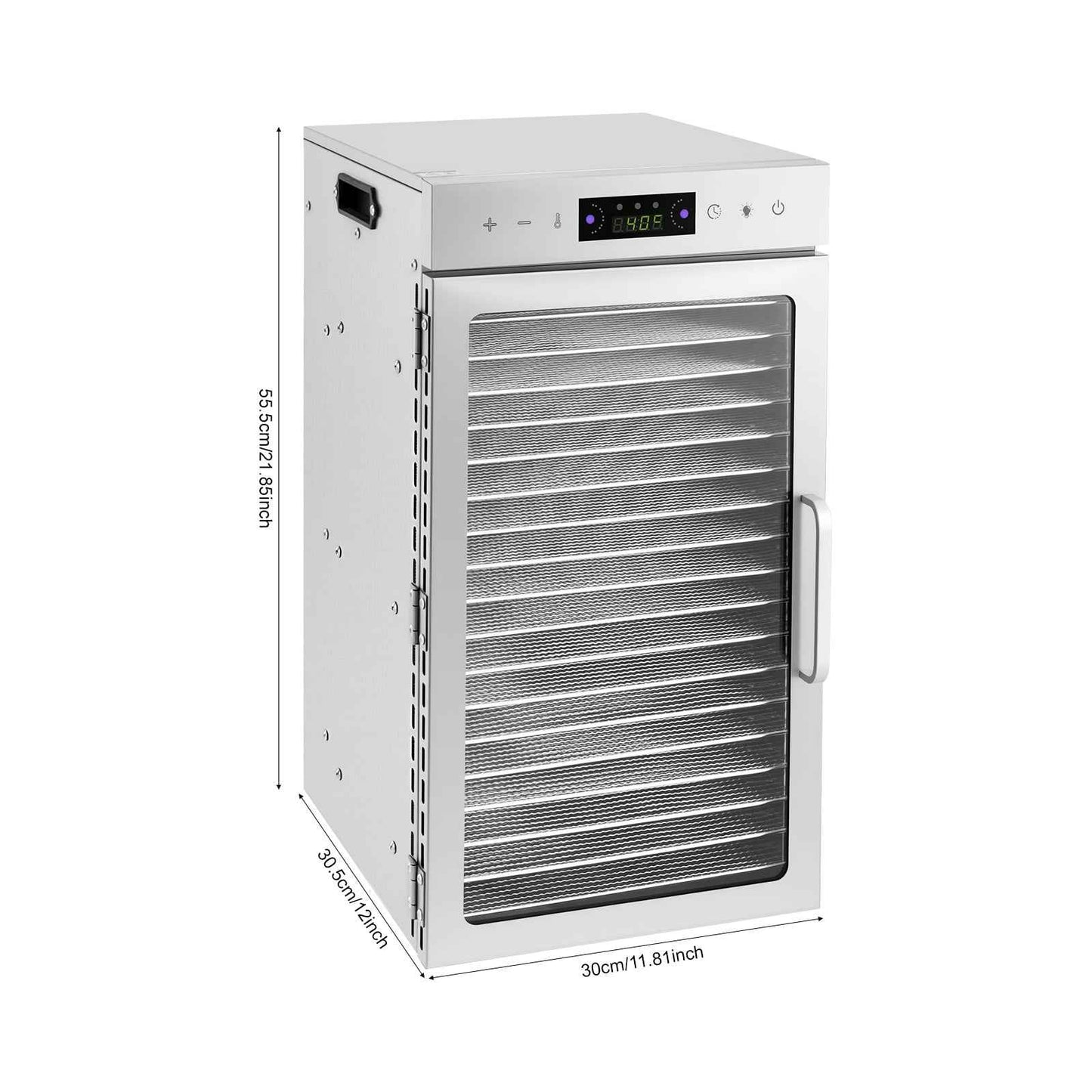 Commercial Dehydrator 18 Stainless Steel Trays Fruit Vegetable Food Dry Machine