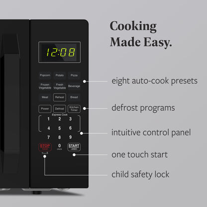 Farberware 1.1 Cu. Ft. 1000-Watt Compact Microwave Oven, Black