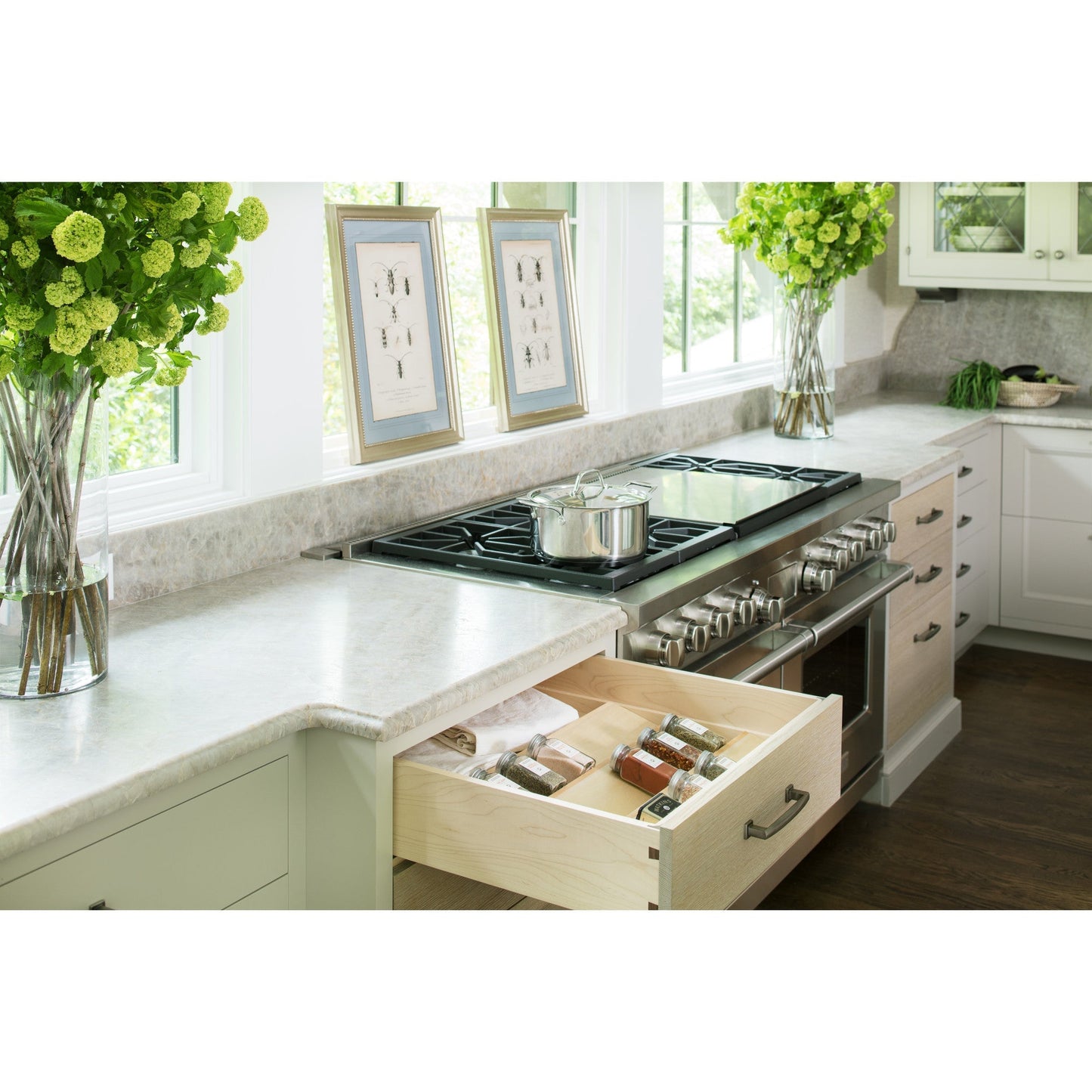 Rev-A-Shelf 16'' Kitchen Drawer Organizer Insert Spice Rack Three-Tier, 4SDI-18