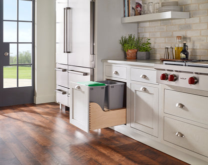 Rev-A-Shelf Double Pullout Trash Cans 35 qt. w/ Soft-close Slides, 4WCSC-2135DM-2