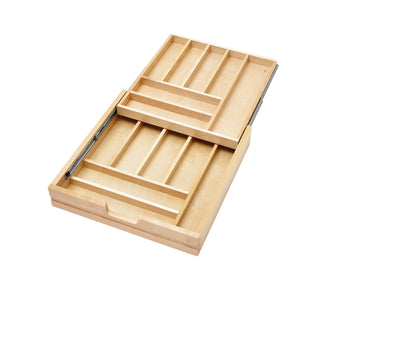 Rev-A-Shelf 21'' Tiered Cutlery Drawer Organizer with Soft-Close, 4WTCD-24HSC-1