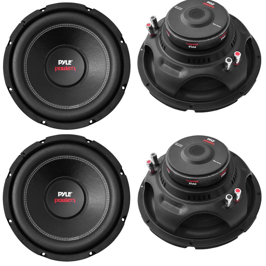 Pyle PLPW10D Power 10" 1000W 4 Ohm Car Audio Dual Voice Coil Subwoofer (4 Pack) - Find Fresh Goods