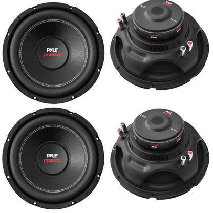 Pyle PLPW10D Power 10" 1000W 4 Ohm Car Audio Dual Voice Coil Subwoofer (4 Pack) - Find Fresh Goods