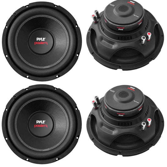 Pyle PLPW10D Power 10" 1000W 4 Ohm Car Audio Dual Voice Coil Subwoofer (4 Pack) - Find Fresh Goods