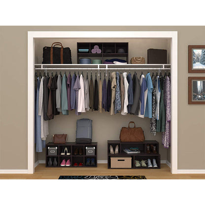 ClosetMaid 508200 Shelf Organizer with Shoe Rack and Cube Storage, Espresso
