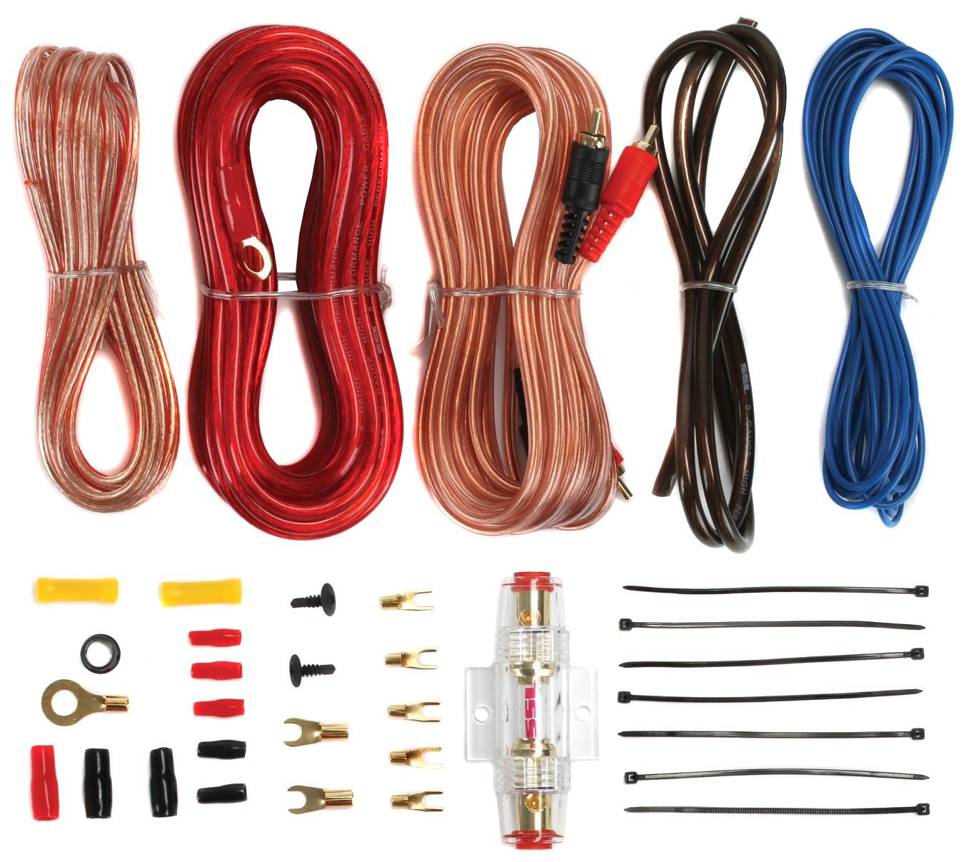 BOSS Audio R1004 Riot 400W 4 Channel Car Power Amplifier Mosfet w/ 8 Ga Amp Kit - Find Fresh Goods