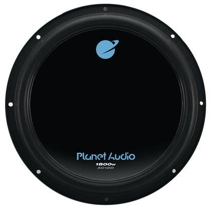 QPower 4 Hole 12 Inch Enclosure and Planet Audio AC12D 1800W Subwoofer (2 Pack) - Find Fresh Goods