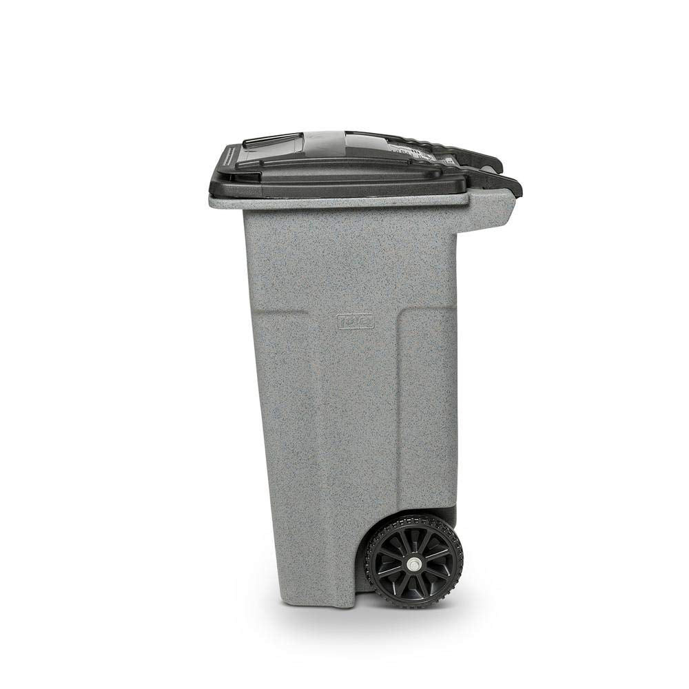 Toter Trash Can Graystone with Wheels and Lid, 32 Gallon
