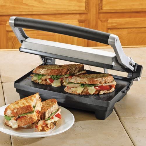 Breville Duo 1500-Watt Nonstick Panini Press – Silver