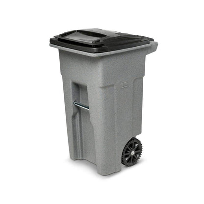 Toter Trash Can Graystone with Wheels and Lid, 32 Gallon