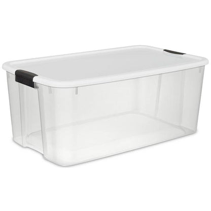 Sterilite 116 Qt Clear Storage Tote, 4 Pack, & 70 Qt Clear Storage Tote, 4 Pack