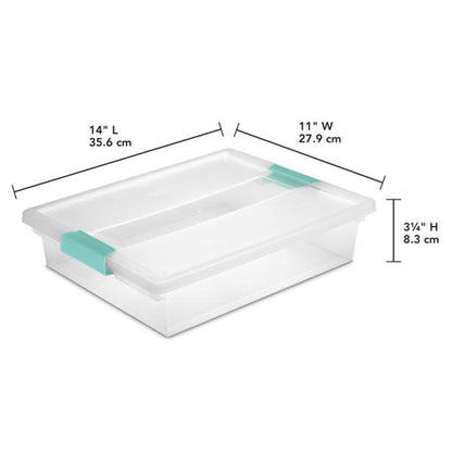 Sterilite Large Clip Storage Box Container (6 Pack) + Small Clip Box (6 Pack)
