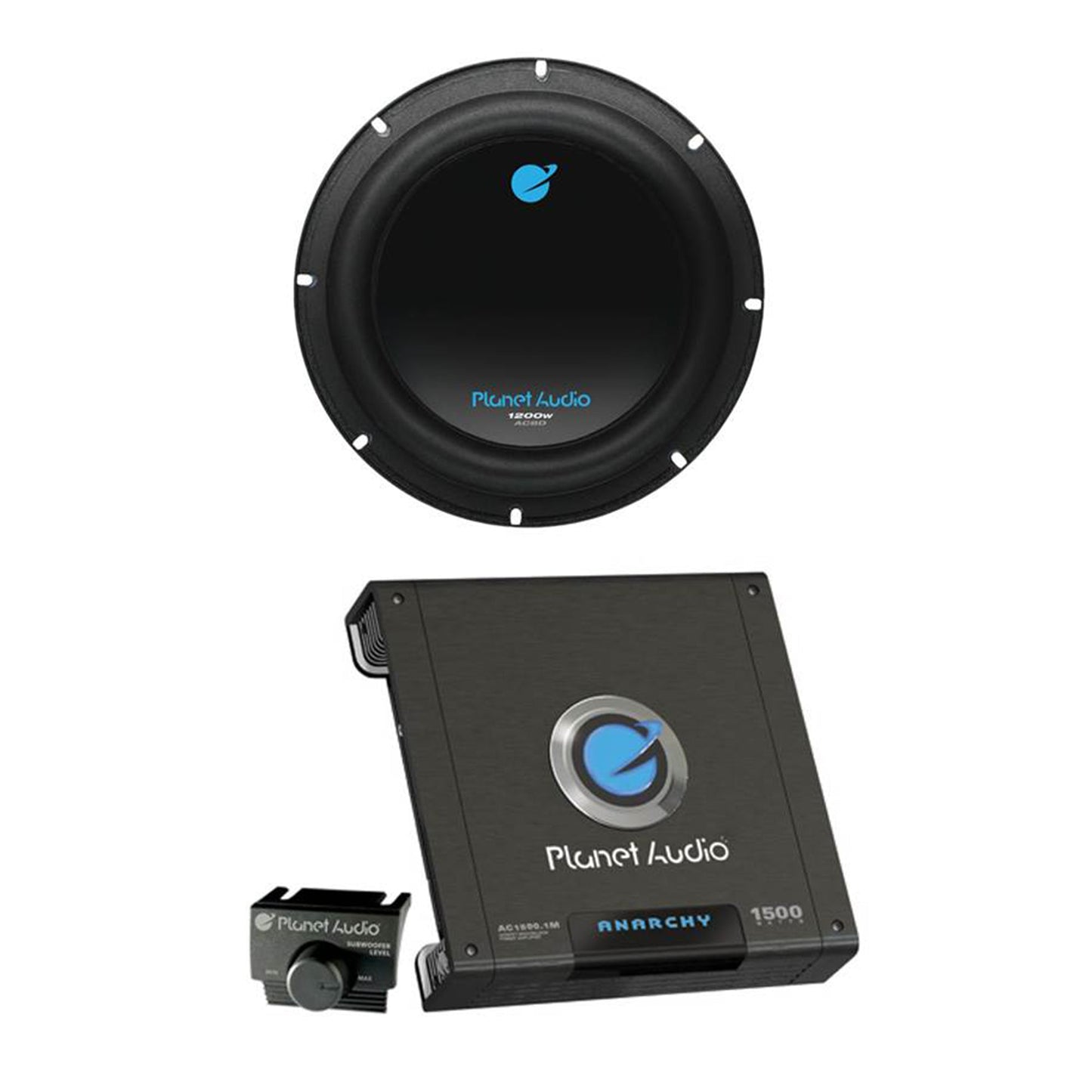 New Planet Audio AC8D 8" 1200W Car Subwoofer + AC1500.1M 1500W MONO Amplifier - Find Fresh Goods