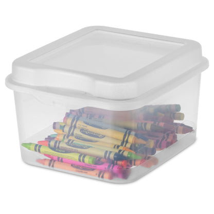 Sterilite Clear Plastic Flip Top Latching Storage Box Container w/ Lid (36 Pack)