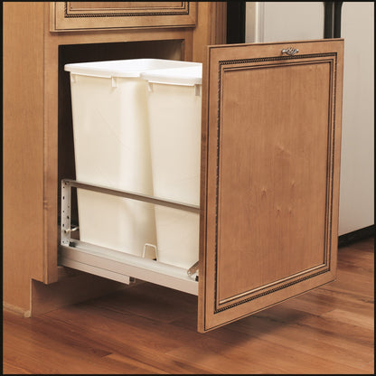 Rev-A-Shelf Double Pullout 50 qt. Kitchen Trash Can w/ Soft-Close, 5349-2150DM-2