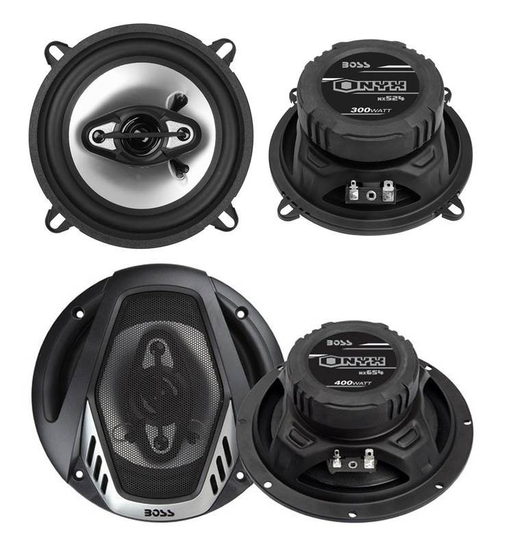 BOSS NX524 5.25" 300W and 6.5" 400W 4 Way Car Audio Coaxial Speaker Set (4 Pack) - Find Fresh Goods