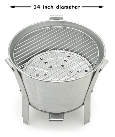Old Smokey Products 14'' Aluminized Steel Charcoal Grill