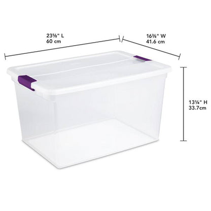 Sterilite 116 Quart Storage Totes, 4 Pack, and 66 Quart Storage Totes, 6 Pack