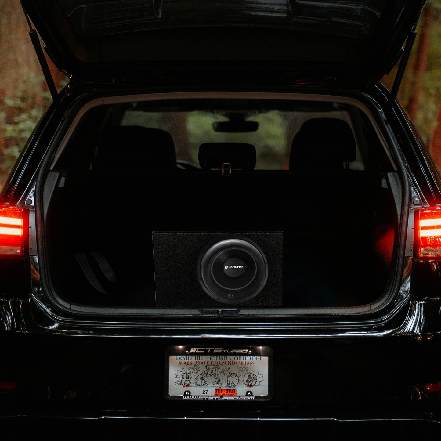 QPower QBOMB12VL Single 12" Vented Ported Car Subwoofer Sub Box Enclosure QBOMB - Find Fresh Goods