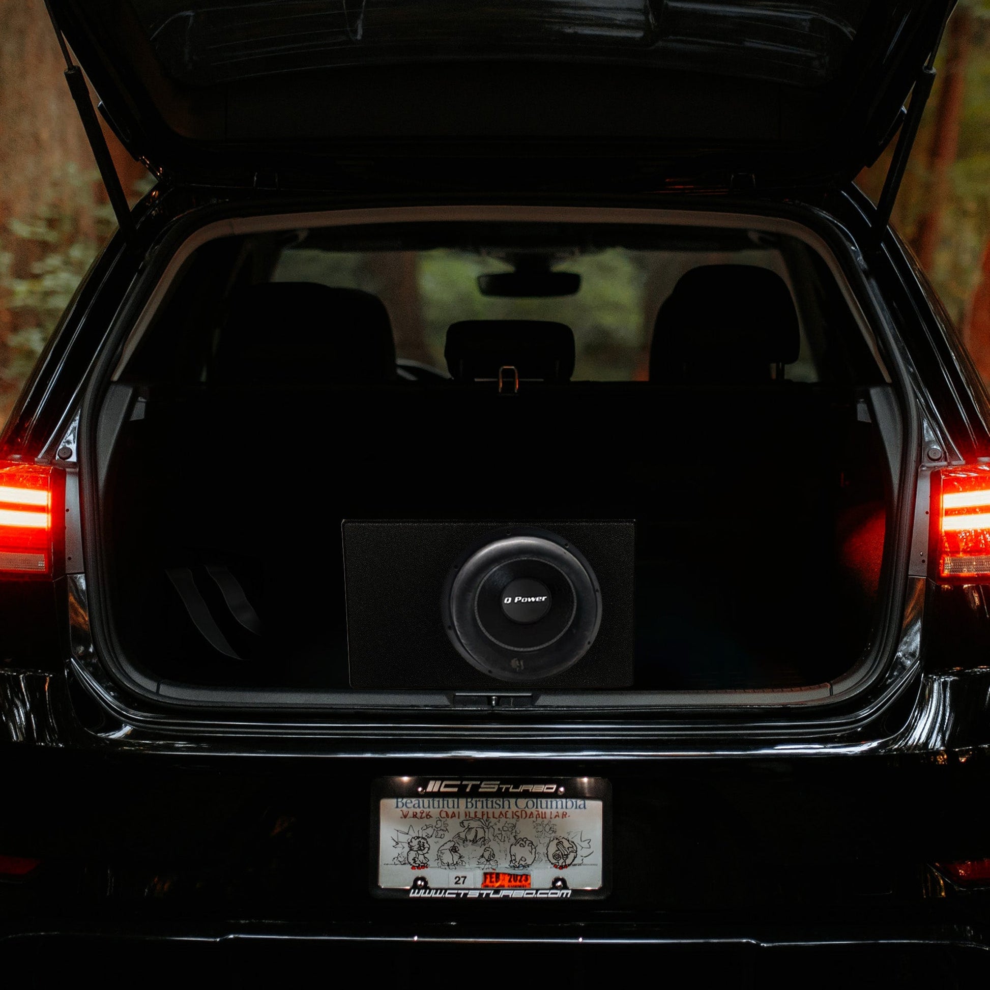 QPower QBOMB12VL Single 12" Vented Ported Car Subwoofer Sub Box Enclosure QBOMB - Find Fresh Goods