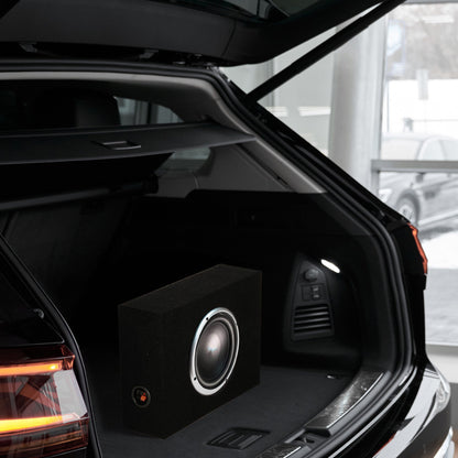 Q Power Shallow Single 12 In Sealed MDF Truck Subwoofer Enclosure Box, Charcoal - Find Fresh Goods