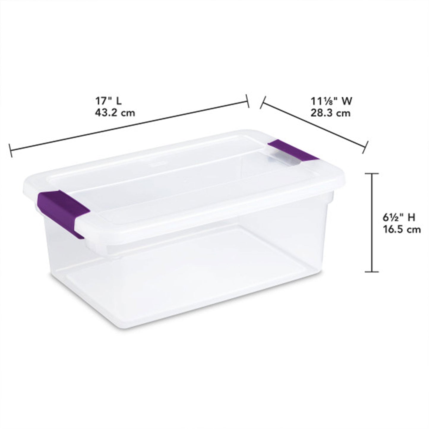 Sterilite 15 Qt. Plastic Stackable Storage Container with Lid, Clear (12 Pack)