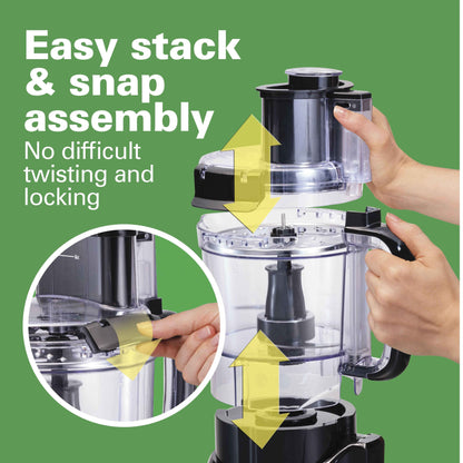 Hamilton Beach Stack & Snap Food Processor, 12 Cup Capacity, 70727G