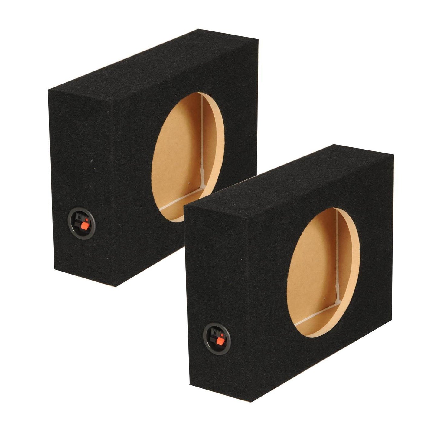 2 Q-Power Shallow Single 10" Sealed Truck Subwoofer Enclosure 5/8" MDF Sub Boxes - Find Fresh Goods