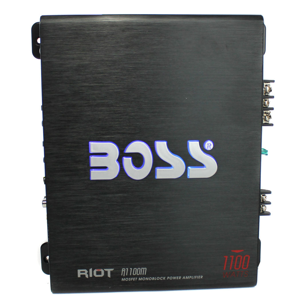 Boss Riot 1100 Watt Monoblock Car Amplifier with 8 Gauge Installation Wiring Kit - Find Fresh Goods